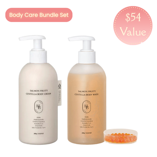 HEVEBLUE Salmon Fruity Centella Body Cream+Body Wash