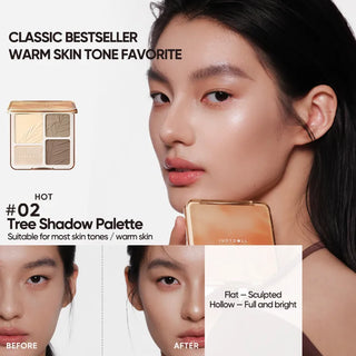 Judydoll 2 IN 1 Highlighter Contour Palette