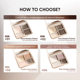 Judydoll 2 IN 1 Highlighter Contour Palette