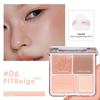 Judydoll 2 in 1 Blush Highlight Palette