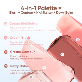 Judydoll 2 in 1 Blush Highlight Palette