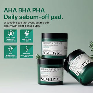 SOME BY MI AHA BHA PHA 30 Day Miracle Exfoliating Cica Toner Pads