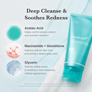 Medicube Azelaic Acid Niacinamide Deep Clean Foam Cleanser