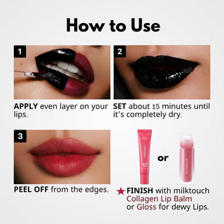 milktouch Black Peel Off Lip Tattoo