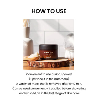 Heimish Black Tea Wash-Off Mask Pack
