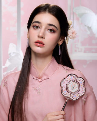 Flower Knows Butterfly Cloud Collar Hand Mirror