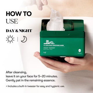 VT Cosmetics Cica Daily Soothing Mask Sheet (30 Sheets)