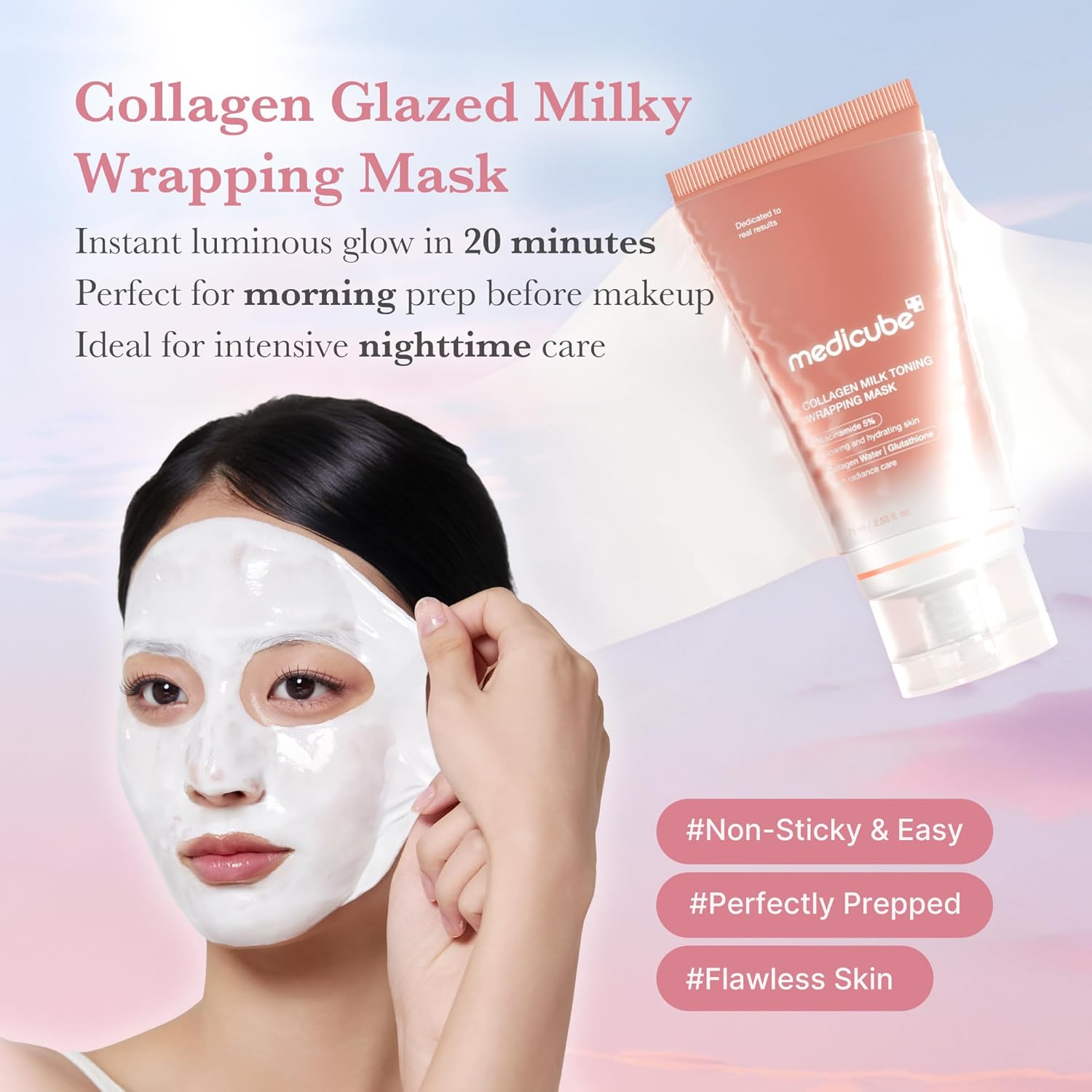 medicube glutathione mask Deep Vita C Brightening 27 mL low molecular collagen Deep Vita C Glutathione Brightening