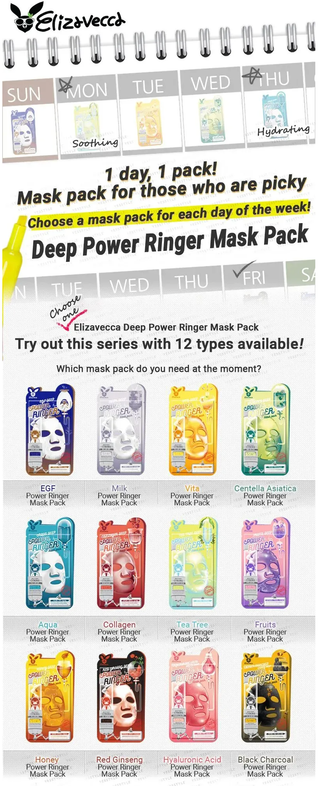 Elizavecca Deep Power Ringer 10 Type Mask Packs