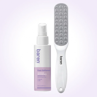 Baren Foot Softener At-home Kit: Foot File & Callus Softener Spray