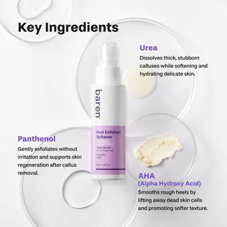 Baren Foot Softener At-home Kit: Foot File & Callus Softener Spray