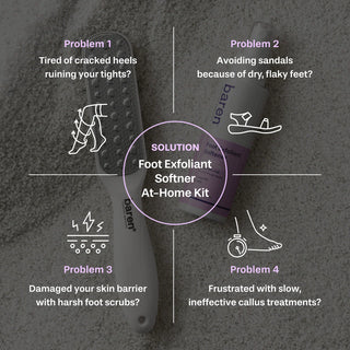 Baren Foot Softener At-home Kit: Foot File & Callus Softener Spray