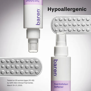 Baren Foot Softener At-home Kit: Foot File & Callus Softener Spray