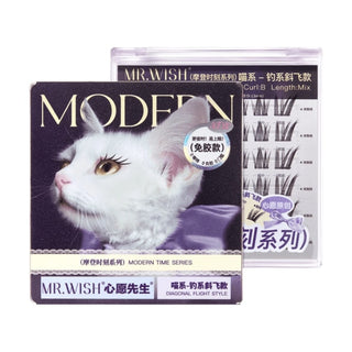 Mr.Wish Diagonal Flight Style Glue-Free False Eyelashes