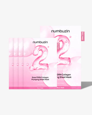 Numbuzin No.2 Rose PDRN Collagen Plumping Sheet Mask (5 Sheets)