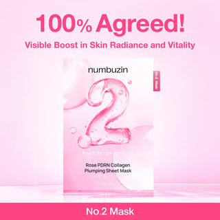 Numbuzin No.2 Rose PDRN Collagen Plumping Sheet Mask (5 Sheets)