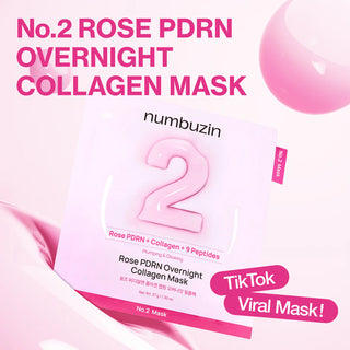 Numbuzin No.2 Rose PDRN Overnight Collagen Mask (4 Sheets)
