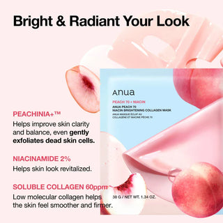 Anua Peach 70 Niacin Brightening Collagen Mask (1 Sheet)