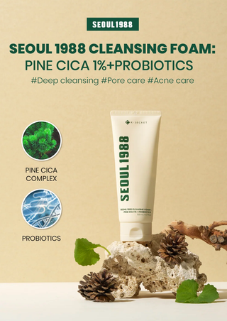 K-SECRET SEOUL 1988 Pine Cica 1% + Probiotics Cleansing Foam