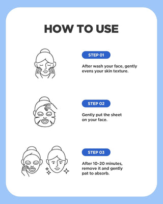 WELLAGE Real Hyaluronic Blue Ampoule Face Mask (5 Sheets)