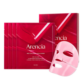 Arencia Red Collagen Jello Mask Set (4 Sheets)