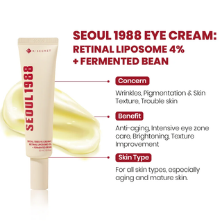 K-SECRET SEOUL 1988 Eye Cream: Retinal Lipsome 4% + Fermented Bean