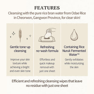 SKINFOOD Rice Daily Brightening Cleansing Tissue
