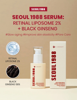 K-SECRET SEOUL 1988 Serum Retinal Lipsome 2% + Black Ginseng