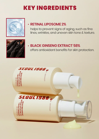 K-SECRET SEOUL 1988 Serum Retinal Lipsome 2% + Black Ginseng