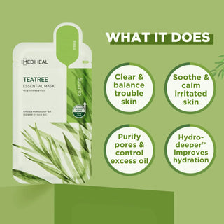 Mediheal Tea Tree Essential Face Mask (1 Sheet)
