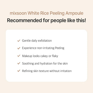 mixsoon White Rice Peeling Ampoule
